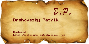 Drahovszky Patrik névjegykártya